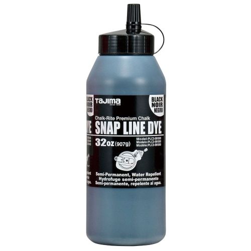 Tajima plc3-bk900 32 oz semi-permanent premium chalk-rite snap-line dye, black for sale