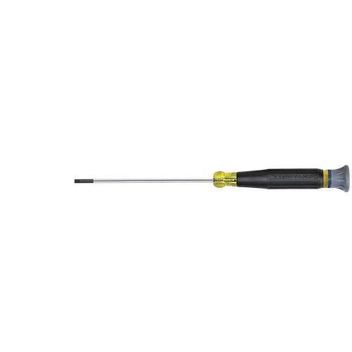 Klein Tools 614-4 Electronics Screwdriver 1/8&#034; (3 mm) Slotted, 4&#034; (102 mm) Blade