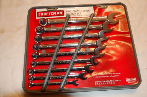 Craftsman 9 Pc. Metric Full Polished Combination Wrench Set 8mm to 18mm 47239