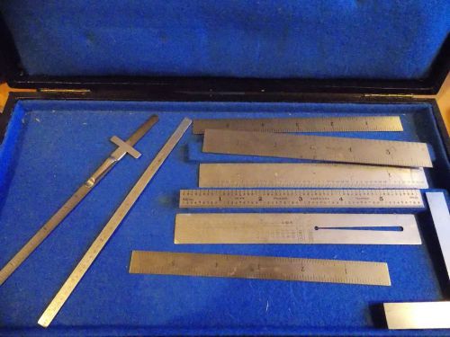 Starrett co. micrometer, ruler and caliper set - vintage for sale