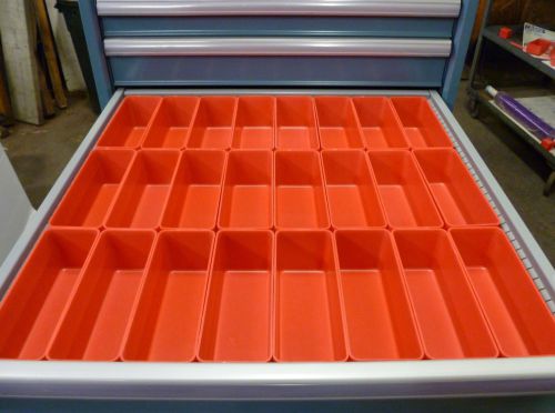 24- 3&#034; x 8&#034;x 2&#034; deep  plastic boxes fit lista vidmar toolbox organizers dividers for sale
