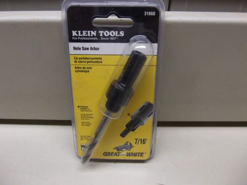 Klein tools hole saw arbor 7/16&#034; new for sale