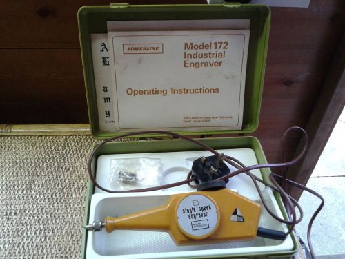 VINTAGE,POWERLINE,MODEL 172,INDUSTRIAL ENGRAVER,IN CASE,WITH INSTRUCTIONS,