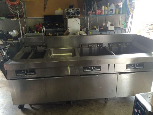 Frymaster Large Capacity 3 Bank  Deep Fat Fryer  FPC128 with Filtration system