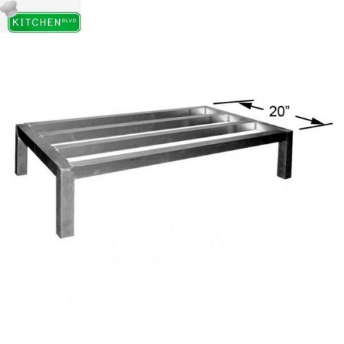 Heavy Duty All Welded Aluminum Dunnage Rack 20&#034;W x 48&#034;L x 8&#034;H