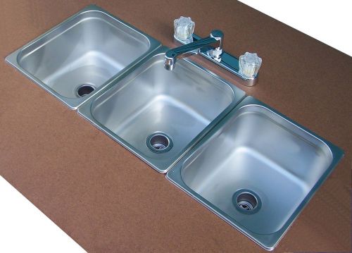 NEW CONCESSION  STAND Trailer three 3 COMPARTMENT Sink
