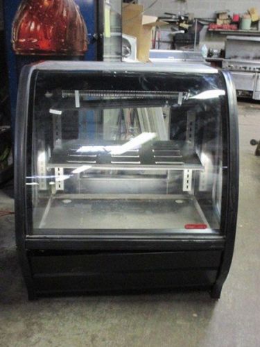 39&#034; tor-rey refrigerated curved glass deli display case for sale