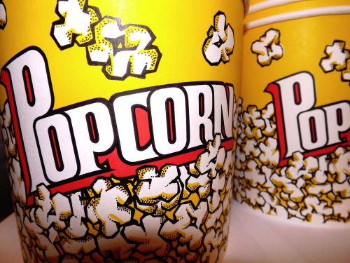 85 oz. 150 count full case large popcorn tubs  popping machine supplies for sale