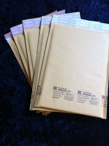 Five 7x12 External size Cushioned Mailers Jiffy Lite #1