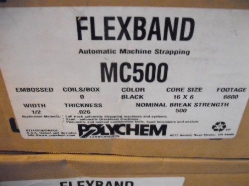 Flexband Polychem Banding Strapping MC500 16 x 6, 6600&#039; 1/2 in .021 thick 500 lb