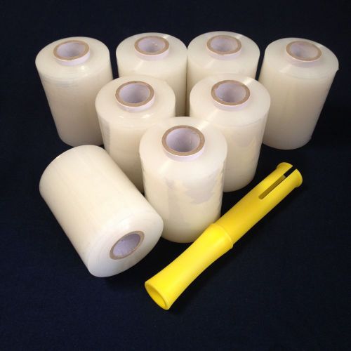 8 rolls stretch plastic wrap 5&#034; x 1000&#039; x 80ga stretch wrap / stretch film for sale