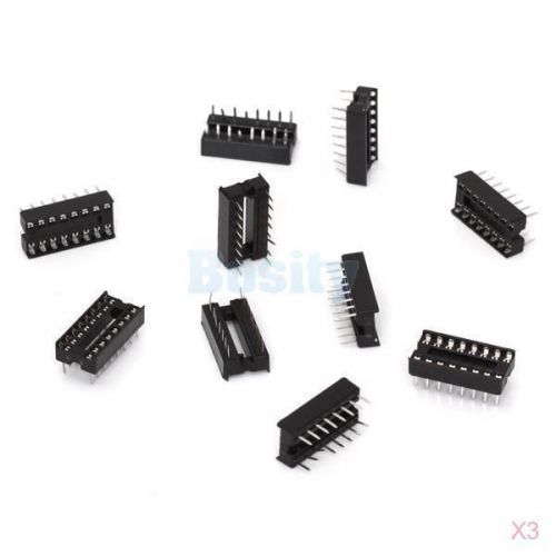 3x 10pcs 16 Pin DIP IC Socket Adapter Solder Type Socket 2.54mm