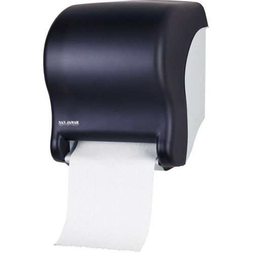 San Jamar T8000TBK Tear-N-Dry Essence Hands Free Roll Towel Dispenser Black