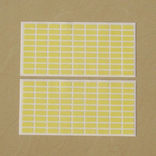 162 Pastel Yellow Color Sticky Labels 8x20 mm Price Stickers Tags Self Adhesive