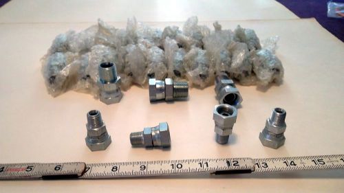 Bruning steel swivel pipe fittings part number 0107-8-8 &amp; 0107-4-6 28 piece lot for sale