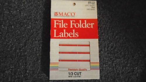 Maco Red File Folder Labels FF-L2 UPC 05201