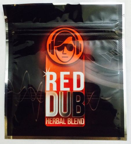 100 Red Dub 3g EMPTY** mylar ziplock bags (good for crafts incense jewelry)