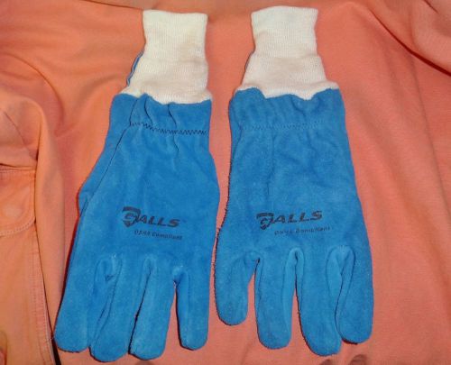 Galls FireDex OSHA Compliant Blue Leather Thermal Kevlar Stitched Fire Gloves LG