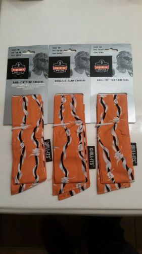 Lot of 3 Ergodyne Chill-Its (Barbed Wire, Model 6700)  Cooling Bandana!