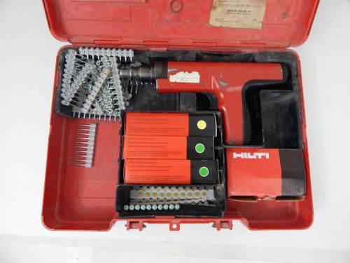 Hilti DX 35 Semi-Automatic Powder-Actuated Nail Gun Tool w/ Case &amp; Extras TESTED