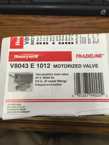 HONEYWELL V8043 E1012 3/4&#034; Motorize ZONE VALVE 24V NIB Tradeline