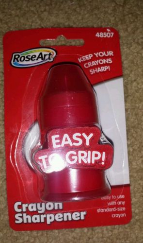 Rose Art Handheld Easy Grip Crayon Sharpener Teacher Supply School Red