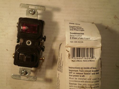 COOPER WIRING DEVICES 3-WAY SWITCH AND PILOT LIGHT 294B