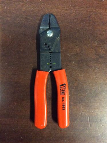 Vaco No 1963 Wire Stripper Cutter Tool with Orange Handle