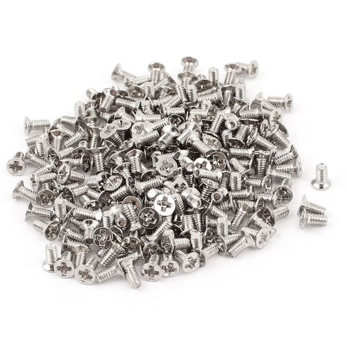 200pcs Magnetic Recessed Crosshead Phillips Pan Head Screw Bolt 1.7 x 4mm