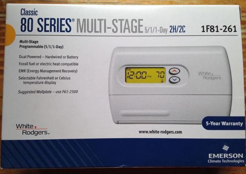 White Rodgers Programmable Electronic Digital Multi-Stage Thermostat 1F81-261