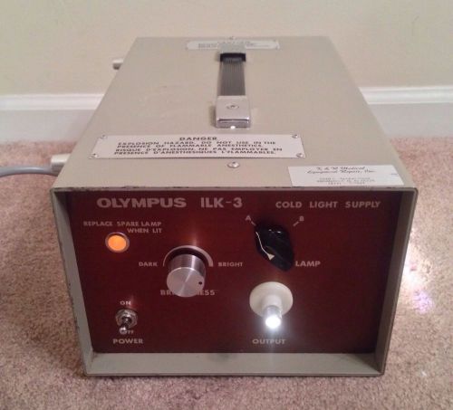 Olympus ILK 3 Endoscopy Cold Light Supply Source-Works Great! Free S&amp;H