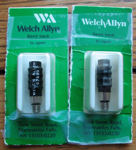 Lot of 2 WELCH ALLYN Replacement Bulbs 07800 Black Coated New in Box