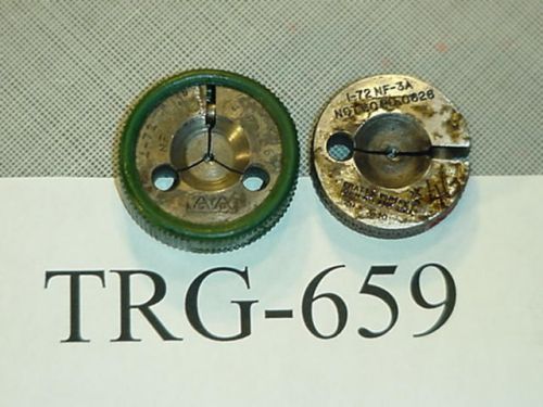 Thread Ring Gage Set 1-72 NO &amp; NOGO TRG-659