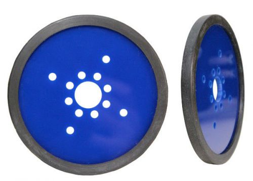 Pair of 4&#034; Diameter Precision Disk Wheels - Blue (595736)