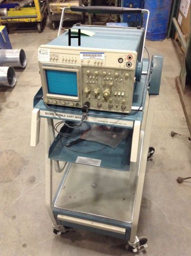 Tektronix 2445 150 mhz analog oscilloscope w/ cart for sale