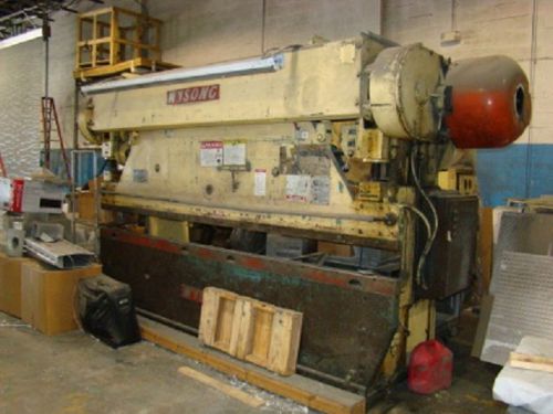 Used wysong 12&#039; x 90 ton model 90-10 mechanical press brake, 1977 for sale
