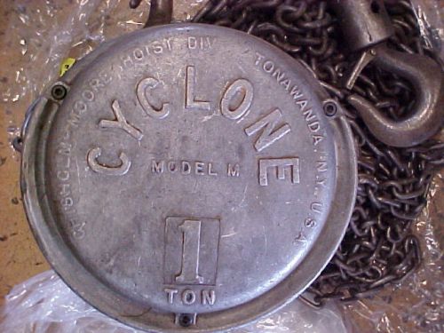 Cm cyclone model &#034;m&#034; 1 ton  chain fall for sale