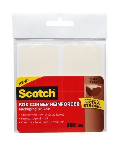 Scotch , Packaging Re-Use Box Corner Reinforcers, 4 x 4-Inches, (RU-CR24)