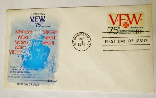 VFW 75th Anniversary - Washington DC March 11, 1974 - With 10-Cent Stamp