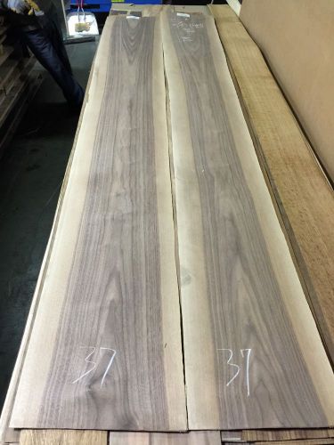 Wood Veneer Walnut 14x108 2pcs total Raw Veneer  &#034;EXOTIC&#034; MEX 37