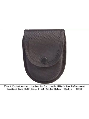 Uncle Mike&#039;s Law Enforcement Sentinel Hand Cuff Case, Black Molded Nylon: 89069