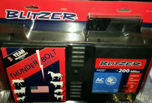 NEW! Blitzer 200 Mile 15 Output Joule Low Impedance Fence Controller, EAC200M-BL