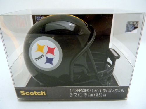 Scotch Magic Tape Dispenser, Pittsburgh Steelers Football Helmet - Holds Total 1