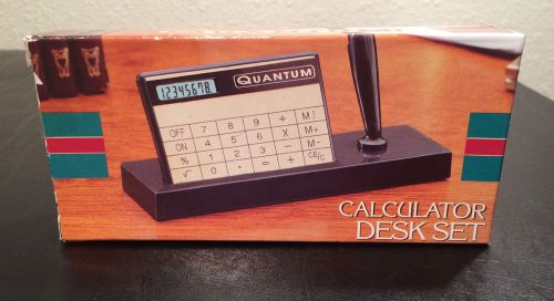 Quantum Calculator Desk Set With Pen &amp; Holder Original Box China