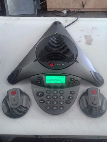 POLYCOM  VTX1000 Conference Phone with 2 External Mics &amp; a POWER Module