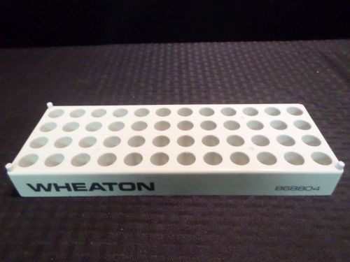 Wheaton 15.5mm I.D. White Polypropylene 48-Well Vial Tube Storage Rack Holder