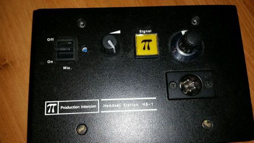 Production Intercom HS-1 Headstation, VG Condition (Clearcom, Telex)