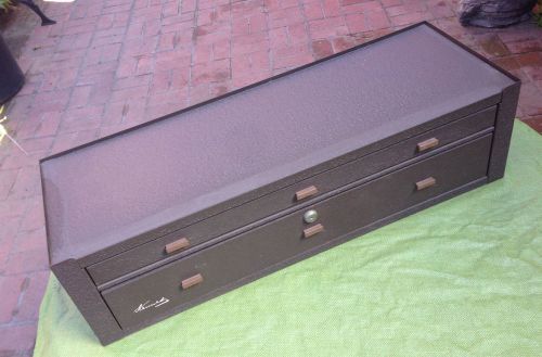 Kennedy machinist tool box chest w/ keys ~ 2 drawer add-on riser base (#136) for sale