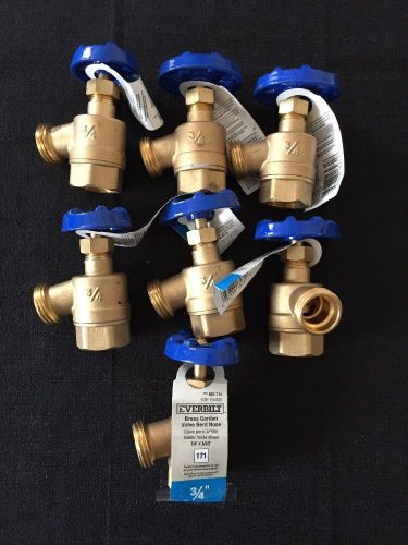 3/4&#034; inch brass valve ever built brass garden valve lot of 7 pieces new for sale