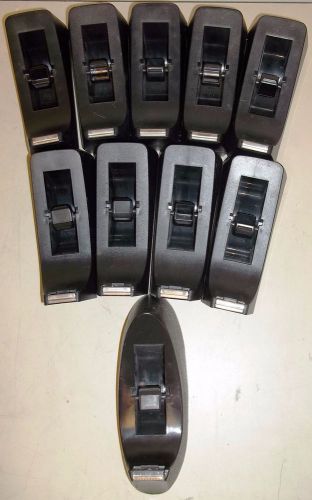 Lot 10 Pk 3M Scotch Desk Tape Dispenser C-38 3/4&#034; 1500&#034; 1&#034; Core Black Used